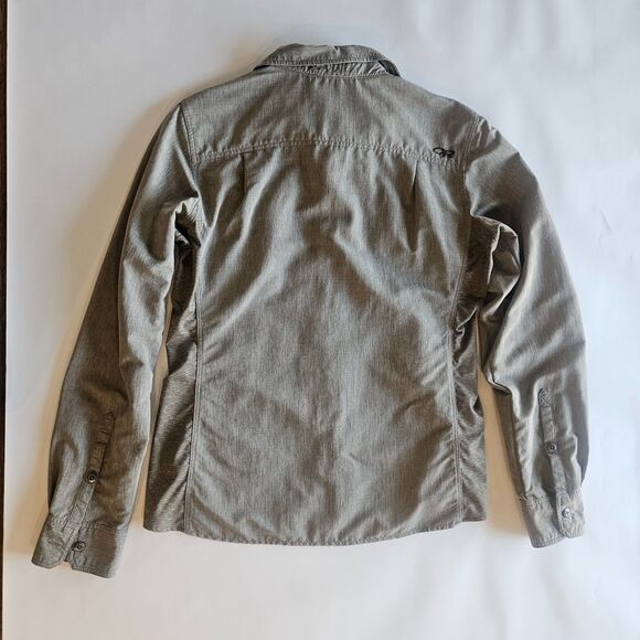Outdoor Research Stretch Preformance Camping Insect Shield Shirt Womens Med Gray - Picture 4 of 9